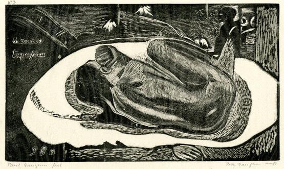 Manau Tupapau (The spirits of the dead are watching) (Paul Gauguin 10 Traesnit Series) (1893-94)