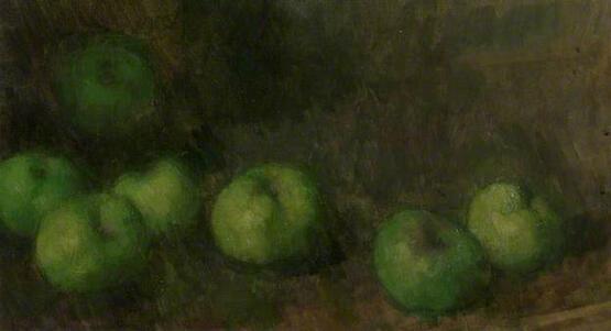 Green Apples on a Bamboo Table (1941)