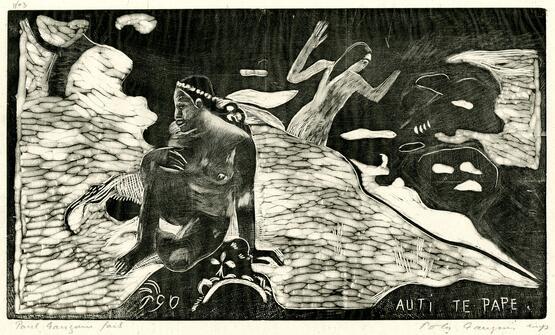 Auti te Pape (Women at the river) (Paul Gauguin 10 Traesnit Series) (1893-94)