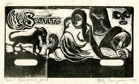 Titre pour 'Sourire' (Title design for 'Sourire') (Paul Gauguin 10 Traesnit Series) (1893-94)