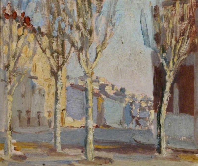 Street and Trees (recto) (before 1926)