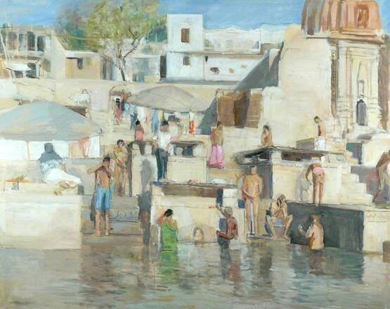 Bathing at Benares I (1979-81)