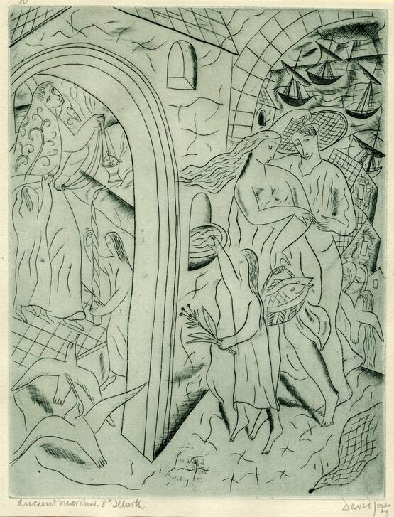 Vespers (Illustration to Coleridge's The Ancient Mariner series, plate 8) (1929)