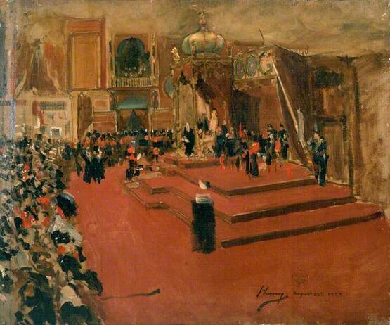 Study for The Visit of Queen Victoria to the International Exhibition, Glasgow (1888)